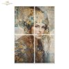Papier decoupage morwowy FPA1011, Seria Inspired by Klimt, kobiety, zloto, dekoracyjne wzory, kamienie szlachetne, mozaiki, motywy secesyjne * Mulberry decoupage paper FPA1011, women, gold, decorative patterns, gemstones, mosaics, Art Nouveau motifs *Pape